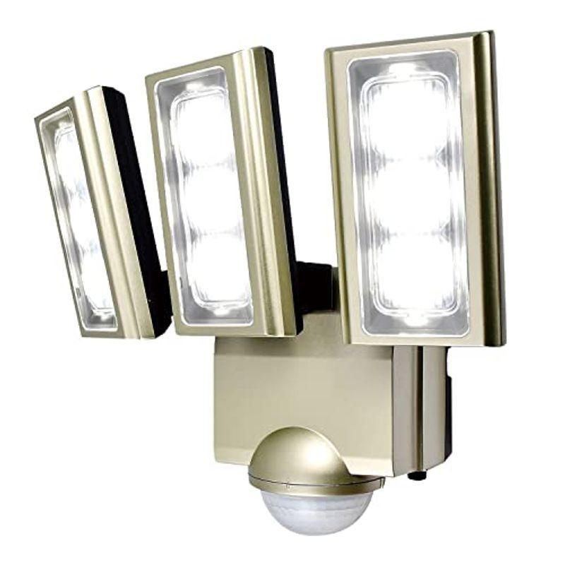エルパ　(ELPA)　コンセント式　(白色LED　センサーライト　屋外　センサーライト　足元　(ESL-ST1203AC)　3灯　防水仕様)