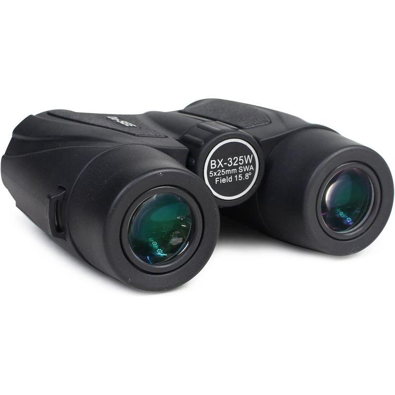 MIZAR 双眼鏡 5倍 25mm 口径 ダハプリズム式 広視界 ブラック SW-550 5倍 双眼鏡 25mm 口径 ダハプリズム式 広視界 ブラック SW