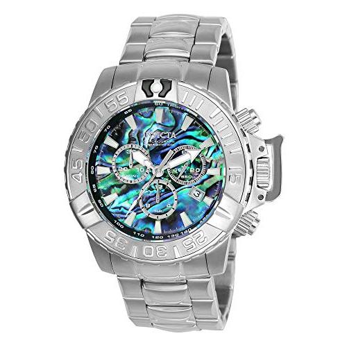 愛用 Blue, Chronograph Quartz Subaqua 25097 Men's Invicta Green Watch Dial 腕時計