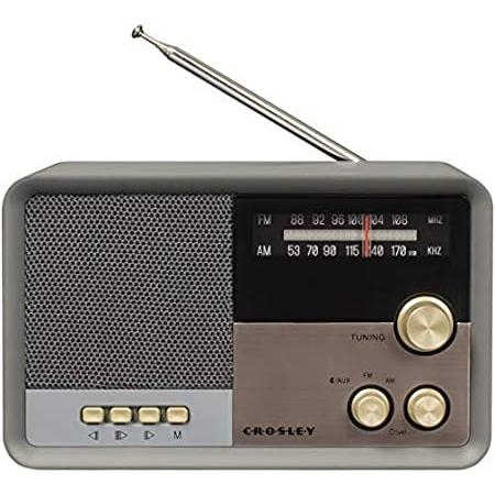 種類豊富な品揃え Crosley Charcoal Radio, Bluetooth AM/FM Vintage Tribute CR3036D-CL レコードプレーヤー