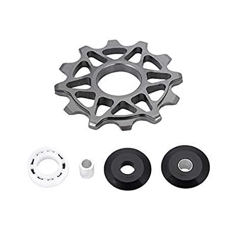 7956円 返品送料無料 Vgeby1 リアディレイラープーリー 自転車リアディレイラープーリーガイドホイール 12tベアリング ジョッキーホイールリアキット ペア