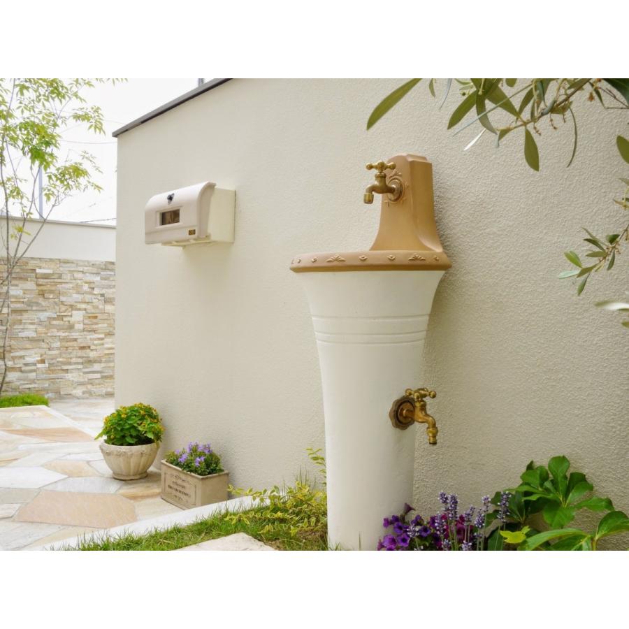 ガーデンシンク スタンドウォッシュカラー 補助蛇口右付き ホワイト クリーム ガーデンアイテム Dgw04r ディーズガーデン専門店fs 通販 Yahoo ショッピング