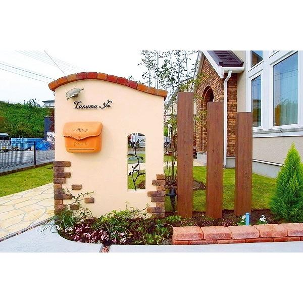 表札 鋳物表札 ディーズガーデン A-07 エレガント Sタイプ 壁面に