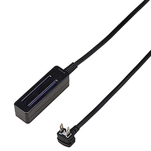 ヤザワ 差込みフリータップ2 ショートタイプ 3〜4個口 コード長2.5m ブラック H6SS4025BK