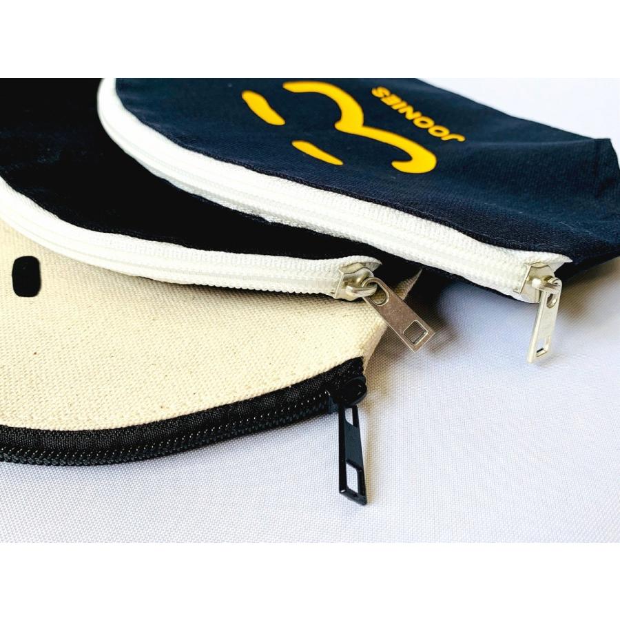 ラウンドポーチ（フェイス）　ジューニー　選べるカラー　プリント　シンプル　キャンバス生地 |  | 05