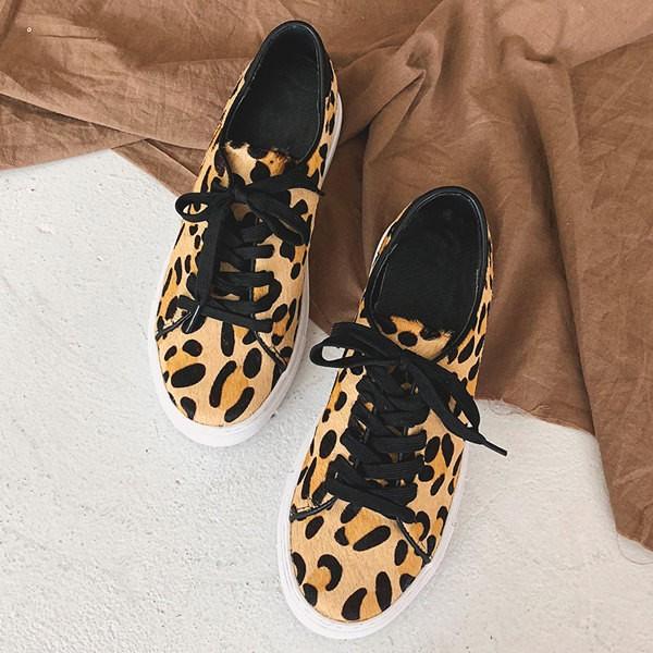 スニーカー レディース レオパード カーフレザー ヒョウ柄 豹柄 シンプル 厚底 カジュアル 婦人靴 レディースシューズ O 1486 Deciliter デシリットル 通販 Yahoo ショッピング