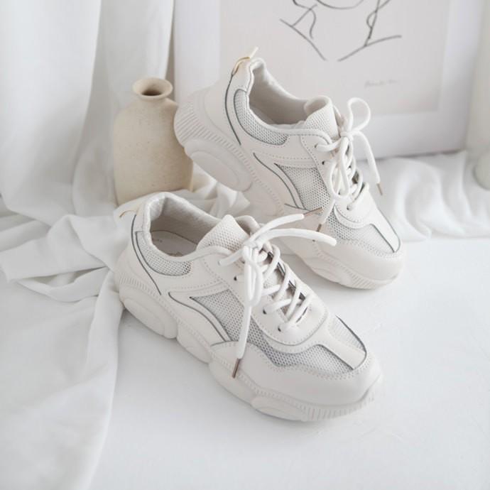 ダッドスニーカー レディース 厚底 ホワイト ベージュ 婦人靴 ダッドシューズ シンプル O 1560 Deciliter デシリットル 通販 Yahoo ショッピング