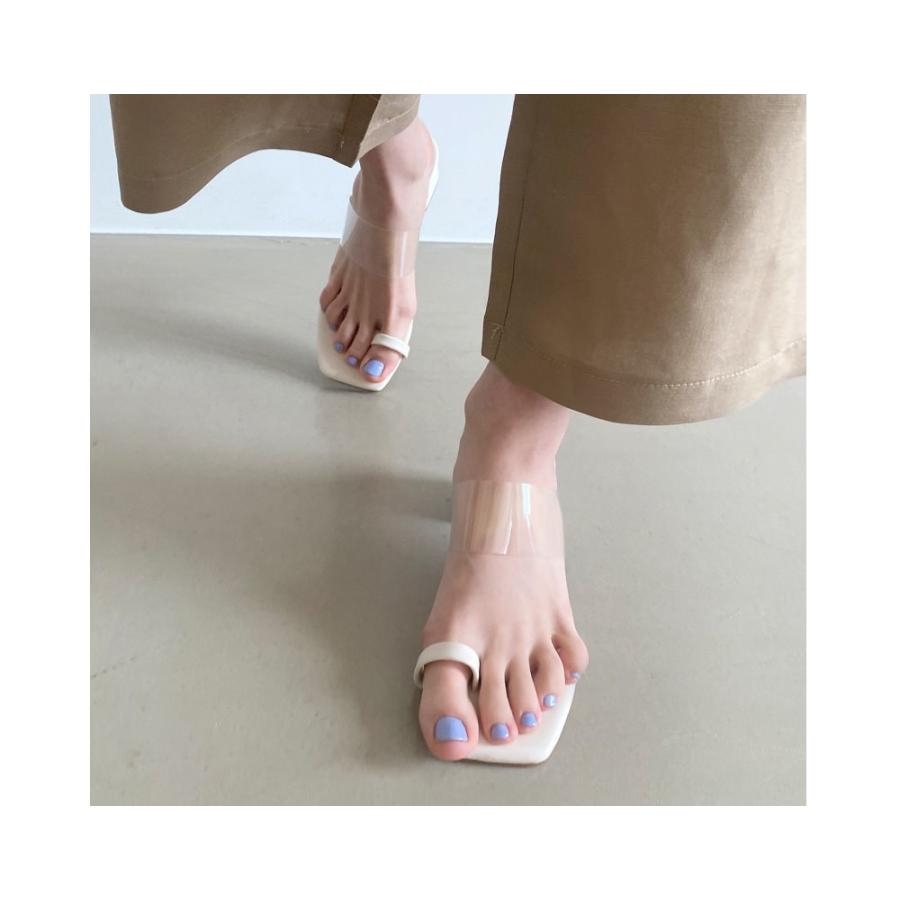 サンダル 親指リング トング Pvc 透明 チャンキーヒール ローヒール レディース 黒 白 ブラック ホワイト 靴 婦人靴 歩きやすい 痛くない O 2792 Deciliter デシリットル 通販 Yahoo ショッピング