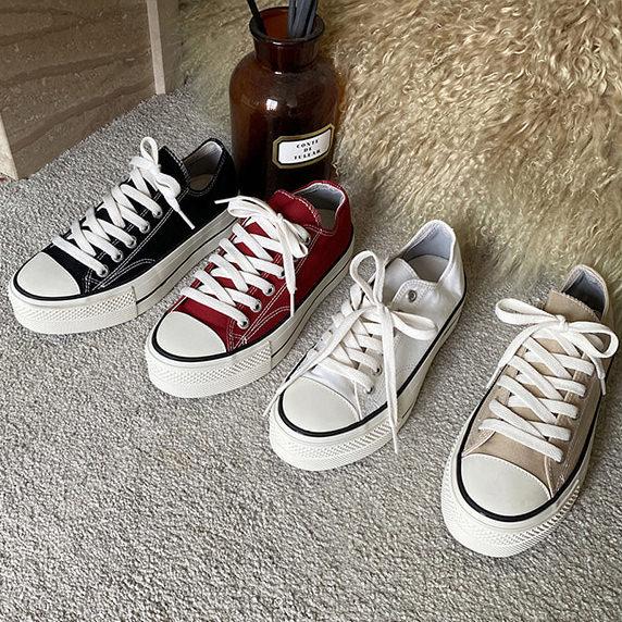 スニーカー レディース ローカット シンプル カジュアル 黒 赤 白 ブラック レッド ベージュ ホワイト 婦人靴 スリッポン 安い ぺたんこ ペタンコ O 3373 Deciliter デシリットル 通販 Yahoo ショッピング