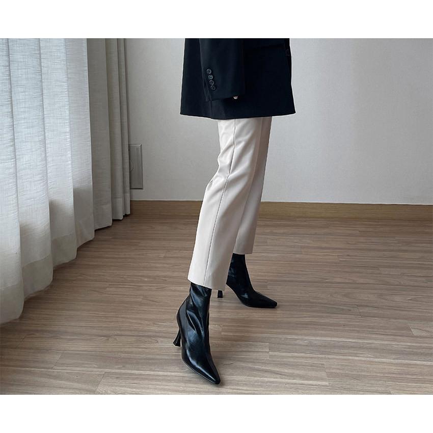 peter do ショートブーツ クロコ柄 black EU37 24cm peter do ショート