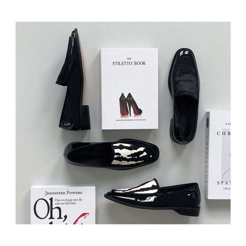 ローファー スクエアトゥ フラット レディース ぺたんこ