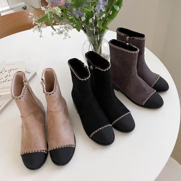 おすすめ ショートブーツ キャップトゥ サイドジップ ラウンドトゥ フラット レディース ローヒール 黒 灰色 白 ブラック グレー ベージュ 靴 婦人靴 韓国 Sale 公式通販 n Go Th