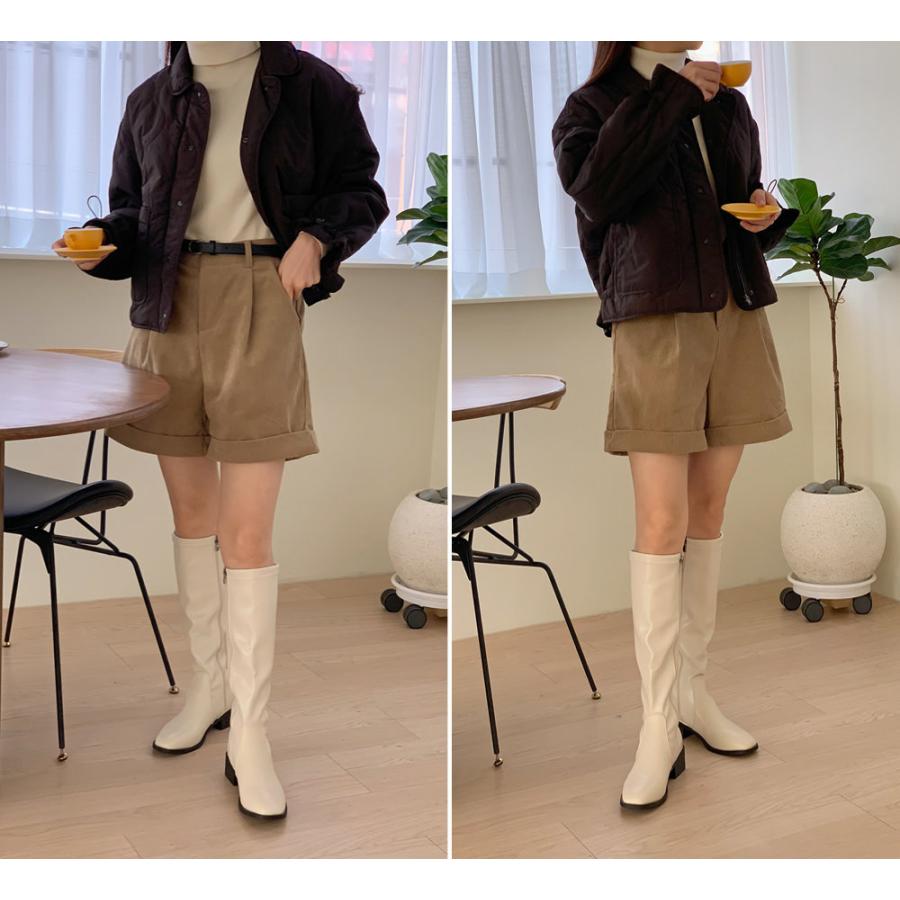 ロングブーツ サイドジップ フラット レディース ローヒール 黒 茶色