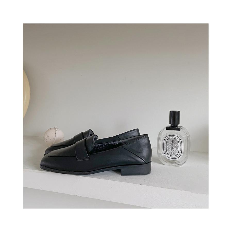 ADIEU ファー レザー ローファー　革靴　ダークブラウン　42 ADIEU ファー レザー ローファー 革靴 ダークブラウン 42