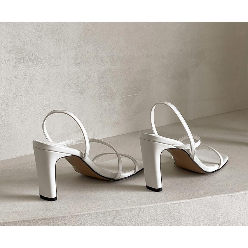 サンダル バックストラップ 細め レディース ハイヒール プレート