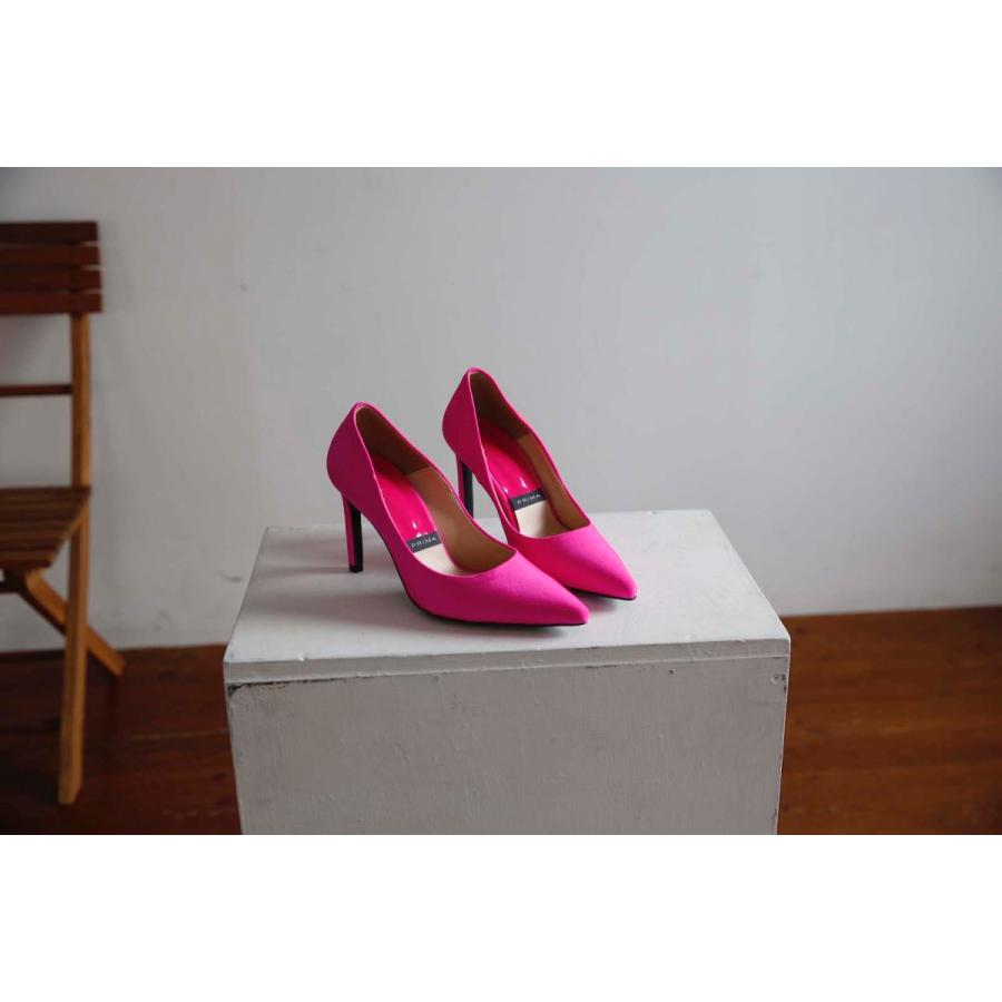 パンプス プレーン ポインテッドトゥ レディース ハイヒール 黒