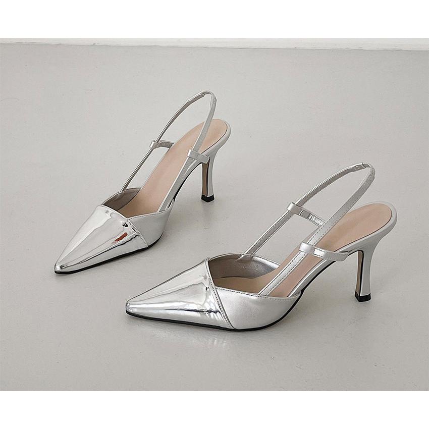 パンプス サンダル ポインテッドトゥ バックストラップ レディース