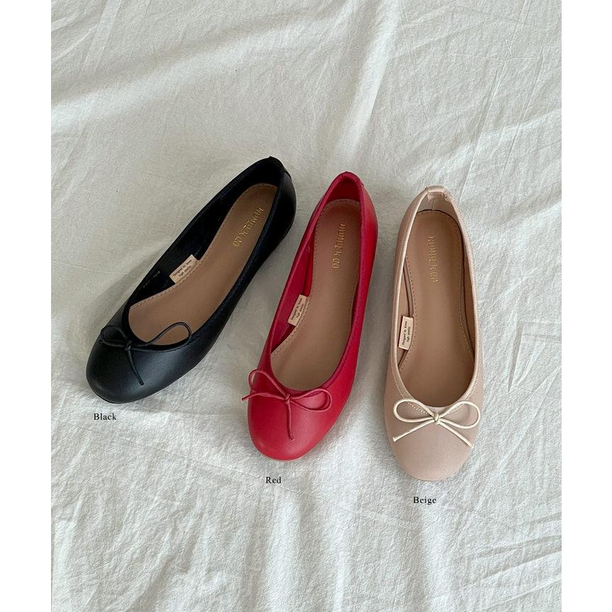 バレエシューズ パンプス りぼん リボン フラット レディース ぺたんこ