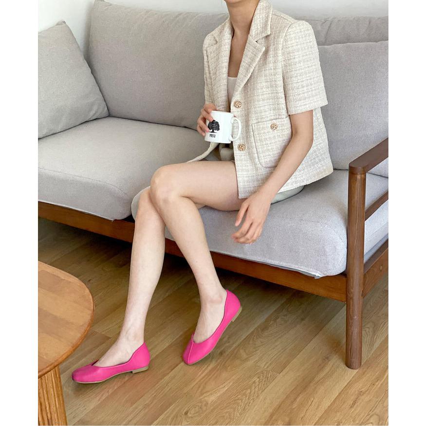 バレエシューズ パンプス フラット スクエアトゥ レディース ぺたんこ