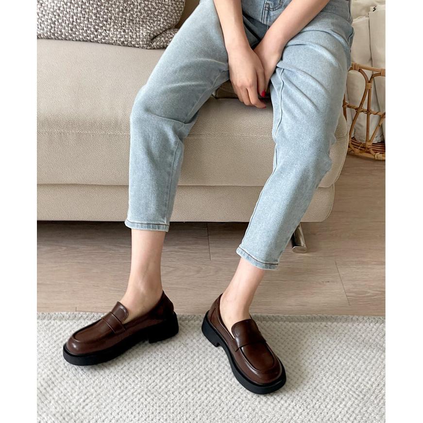 ADIEU ファー レザー ローファー　革靴　ダークブラウン　42 楽天市場】ローファー レザー フラット レディース ぺたんこ 黒