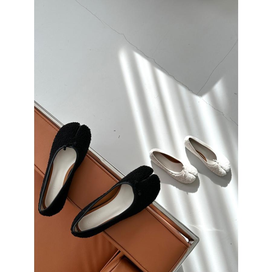 足袋 バレエシューズ パンプス 先割れ タビ tabi たび もこもこ