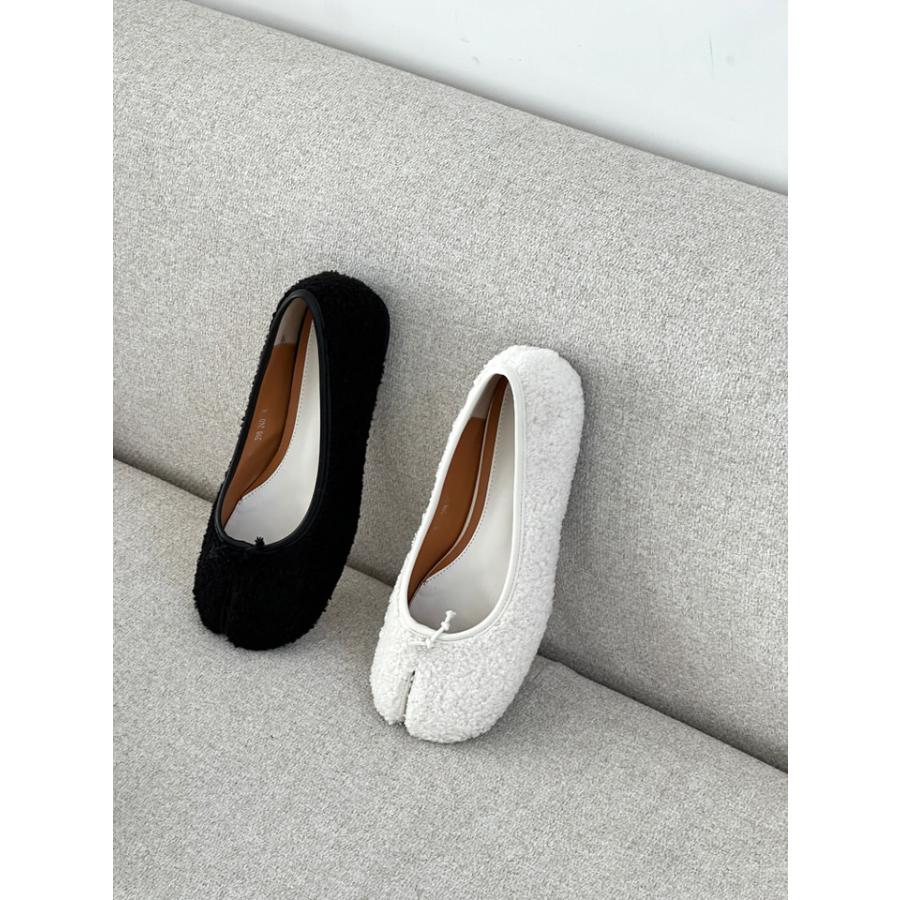 足袋 バレエシューズ パンプス 先割れ タビ tabi たび もこもこ