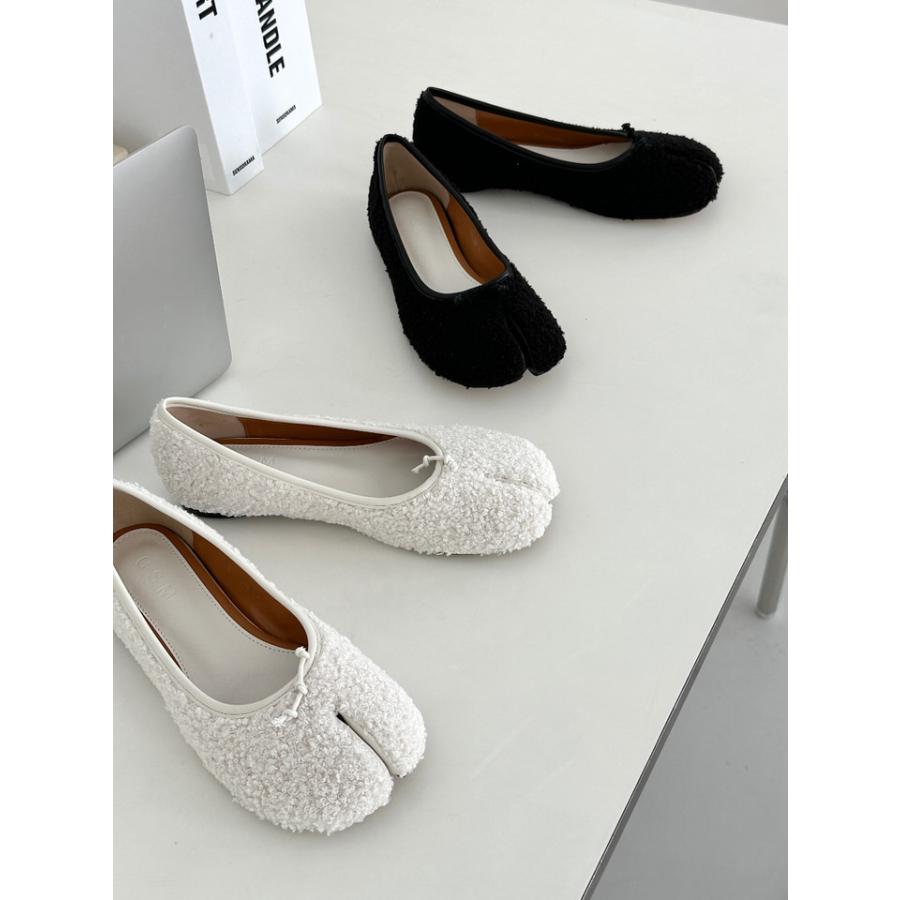 足袋 バレエシューズ パンプス 先割れ タビ tabi たび もこもこ