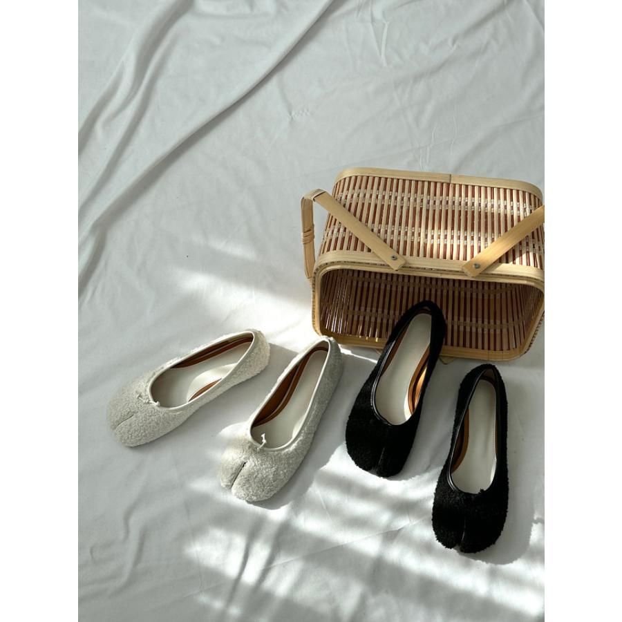 足袋 バレエシューズ パンプス 先割れ タビ tabi たび もこもこ