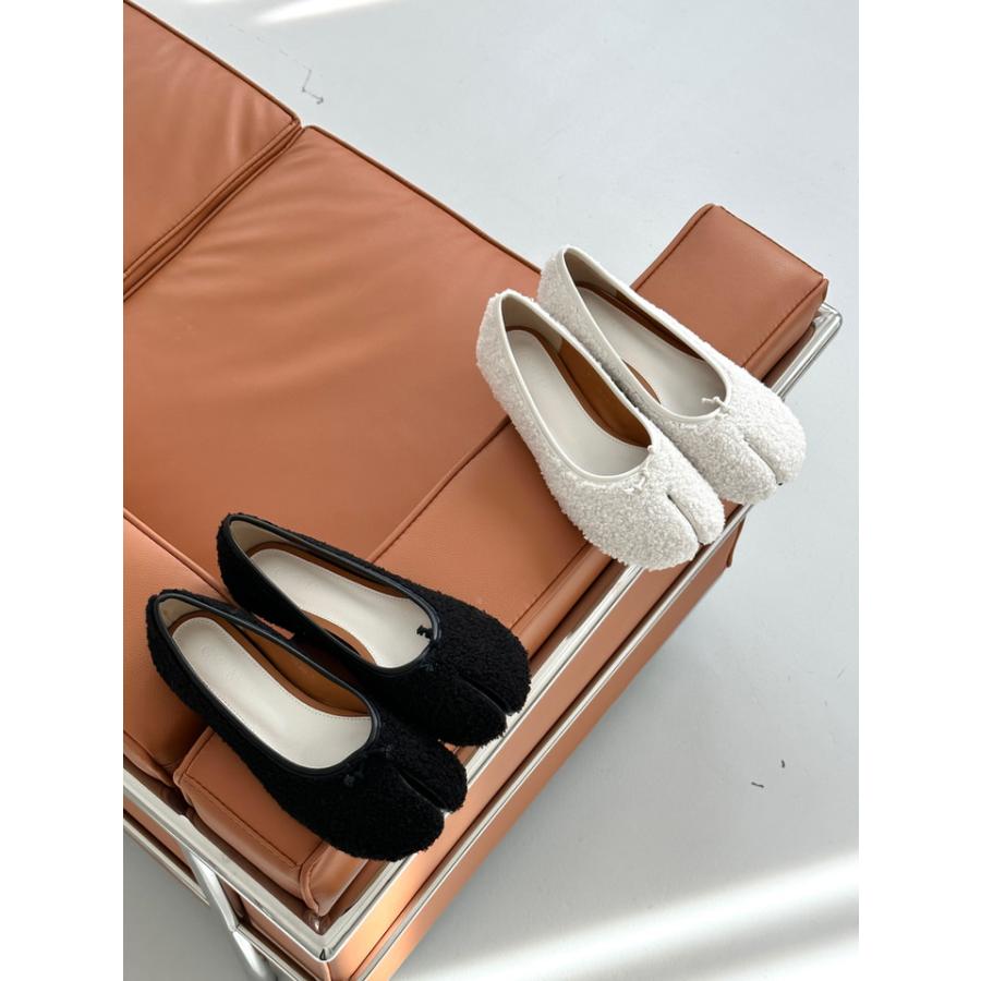 足袋 バレエシューズ パンプス 先割れ タビ tabi たび もこもこ