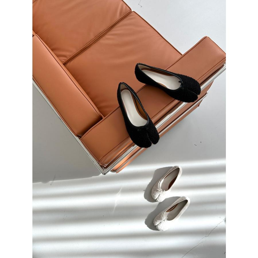 足袋 バレエシューズ パンプス 先割れ タビ tabi たび もこもこ