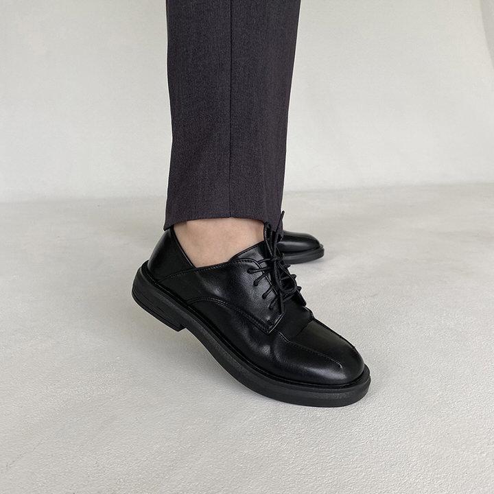 オックスフォードシューズ スクエアトゥ フラット レディース