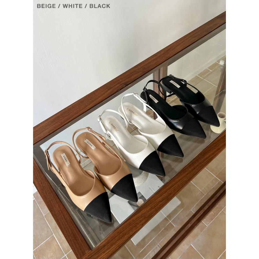 CHANEL ポインテッドトゥサンダル ブラック・ベージュ CHANEL ポインテッドトゥサンダル ブラック・ベージュ