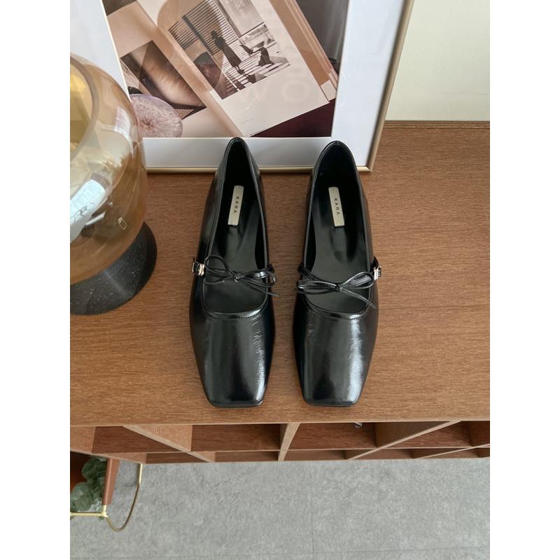 バレエシューズ パンプス りぼん リボン ストラップ フラット