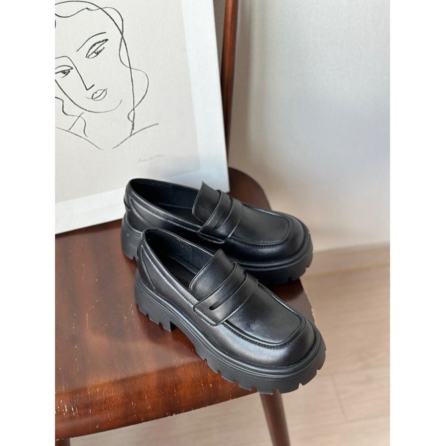 ローファー コインローファー 天然牛革 厚底 トラックソール