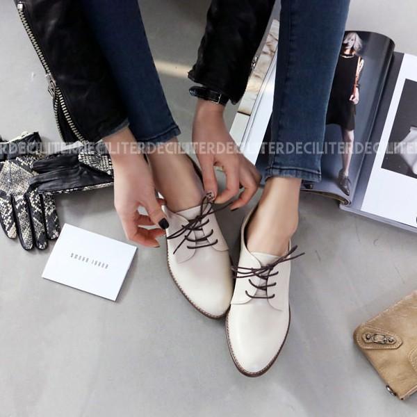 オックスフォードシューズ レディース おじ靴 レースアップ 黒 ブラック 茶色 ブラウン ローファー スタンダード スムース |  | 04