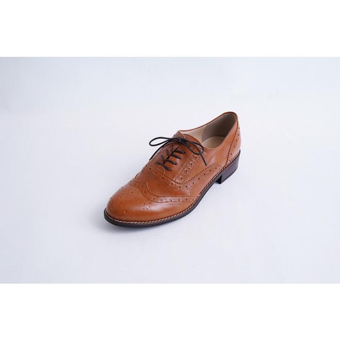 オックスフォードシューズ レディース おじ靴 メダリオン エナメル