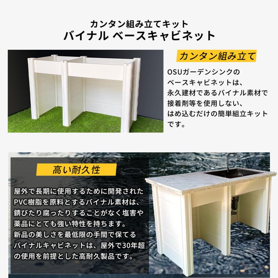 OSUガーデンシンク バイナル ベースキャビネット単体 | ブランド登録なし | 01