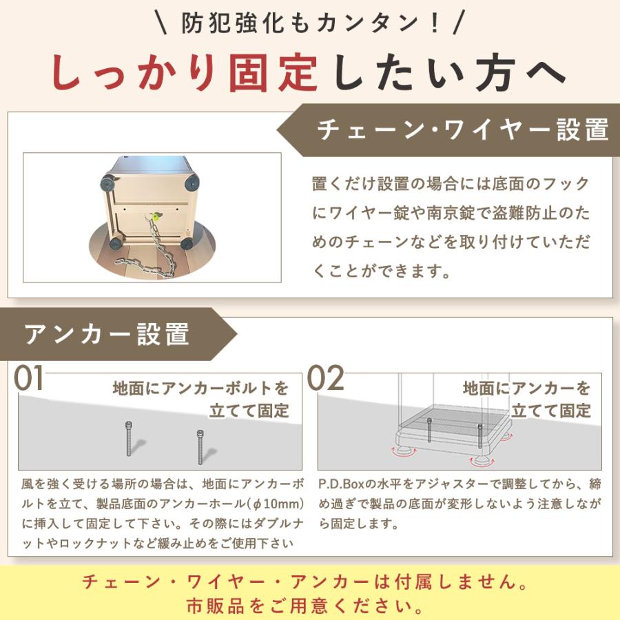宅配ボックス 戸建 大型 115L おしゃれ 防水 屋外 一戸建て用 置き配ボックス ポスト 一体型 アメリカンポスト P.D.Box Basic | Friendly GARDEN | 17
