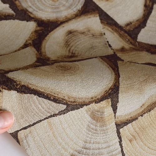 壁紙 張り替え おしゃれ 輸入 おすすめ ラッシュ Rasch 輸入壁紙 ブラウン 茶色 木目 丸太 薪 フェイク クロス Diy はがせる インテリアショップ デコール 通販 Yahoo ショッピング