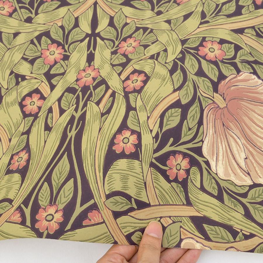 壁紙 張り替え 輸入壁紙 クロス ピンパーネル 瑠璃はこべ 花柄 おしゃれ すぐ届く モリス柄 LIS-42005 国内在庫 ヴィクトリア調 リリカラ |  | 01