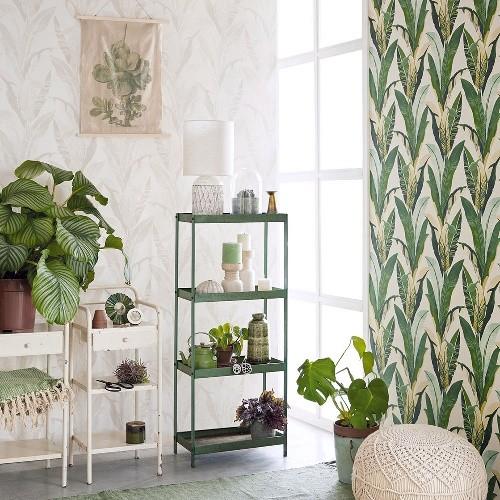 壁紙 張り替え おしゃれ 輸入 おすすめ 輸入壁紙 Fusion テシード バナナリーフ 葉 グリーン オリエンタル 国内在庫 インテリアショップ デコール 通販 Yahoo ショッピング