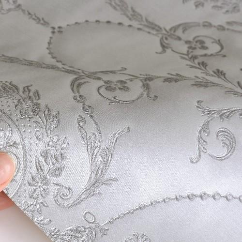 壁紙 おしゃれ おすすめ 輸入 Rasch 輸入壁紙 シルバー 銀 グレー ダマスク柄 クロス 10ｍ巻 Diy はがせる ドイツ製 インテリアショップ デコール 通販 Yahoo ショッピング