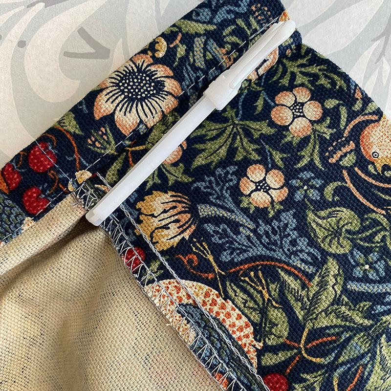 カーテン モリス柄 ウィリアムモリス W200×H150 2倍ヒダ 3つ山ヒダ