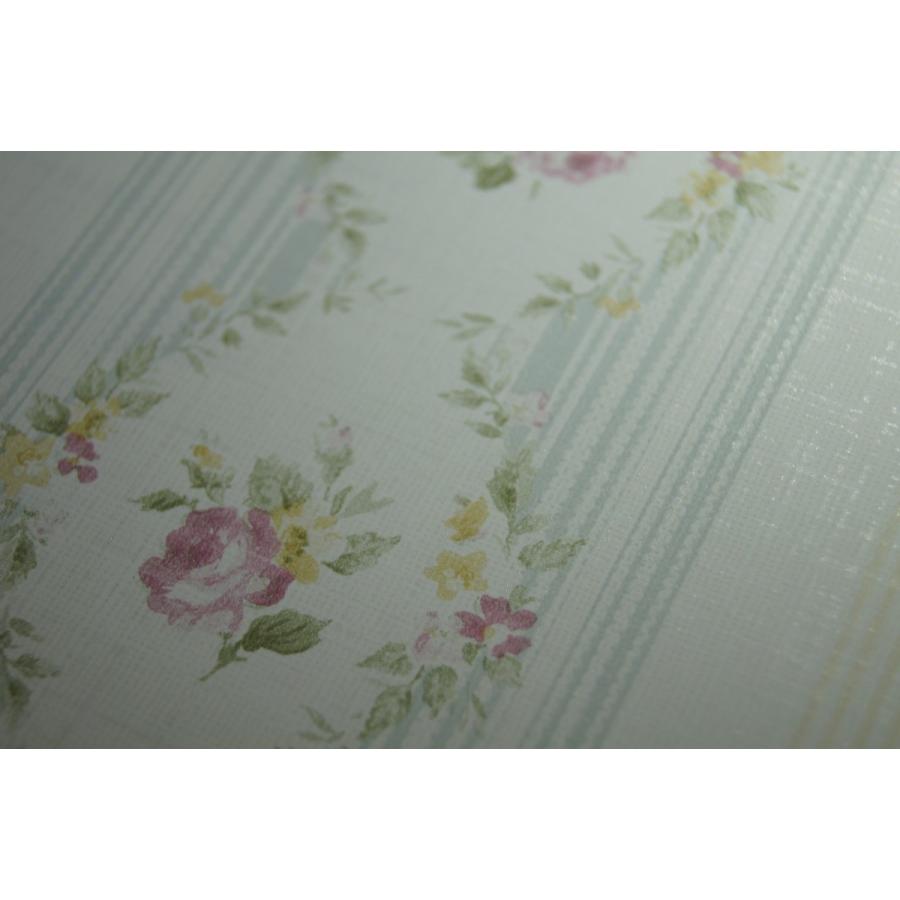壁紙 Flora 花柄 ストライプ ダッグエッグブルー Fg 輸入品 Fg インテリアショップ デコール 通販 Yahoo ショッピング
