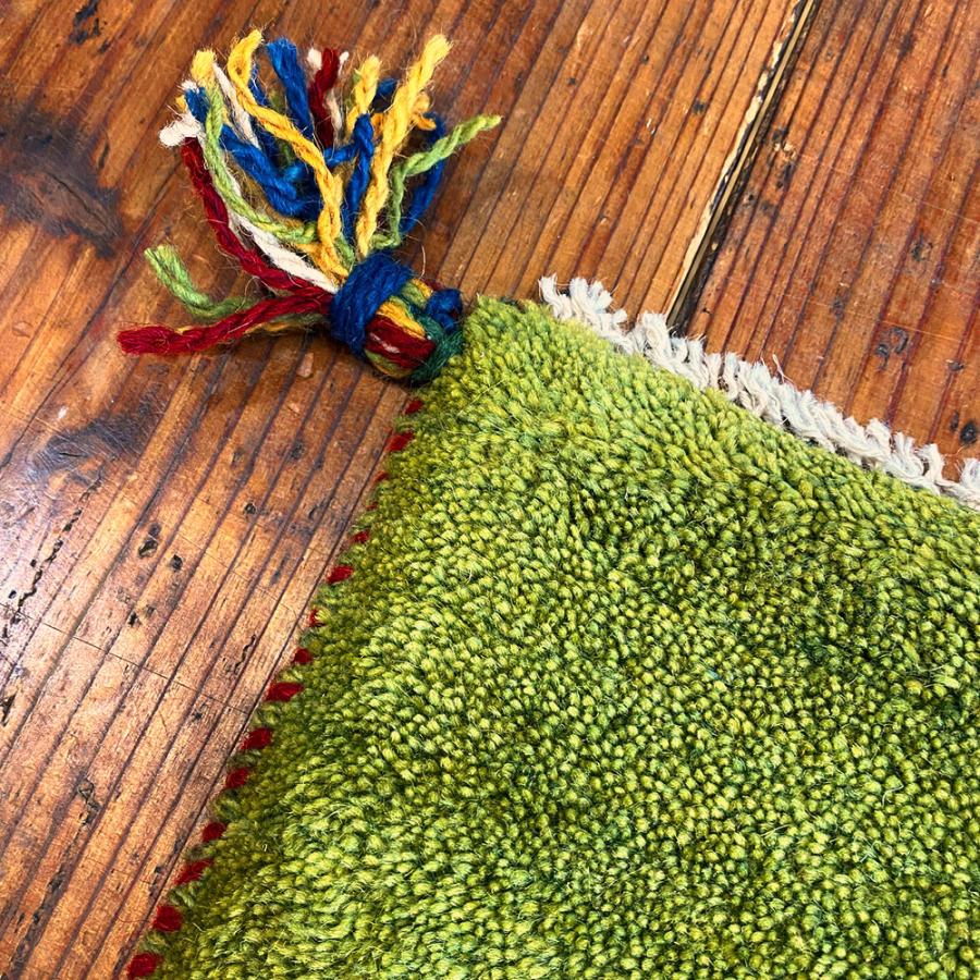 EFK115 展示品 ギャッベ 手織り ウール100% グリーン ラグ 絨毯 EFK115 展示品 ギャッベ 手織り ウール100% グリーン ラグ 絨毯