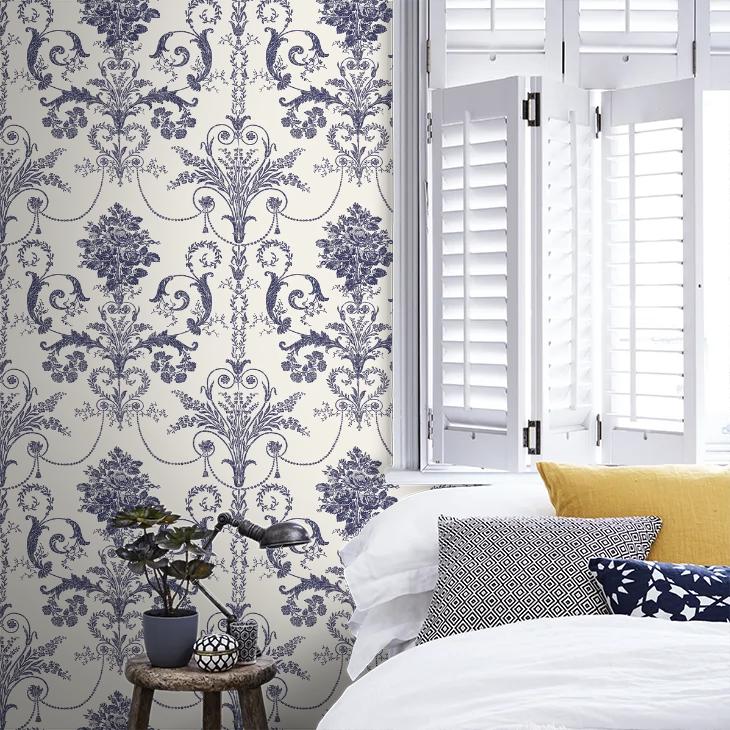 期間限定お値下げ！新品未使用 ローラアシュレイ  壁紙 ウォールペーパー 花と鳥 セール*Laura Ashley Eglantine 壁紙 ウォールペーパー 花と鳥