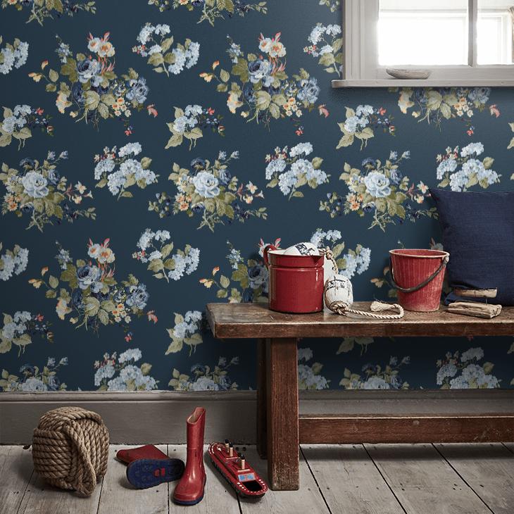 壁紙 クロス 花柄 輸入壁紙 ローラアシュレイ 114898 Rosemore 花 バラ