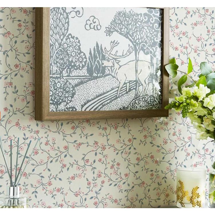 壁紙 クロス 花柄 輸入壁紙 ローラアシュレイ 122749 Blencow Sprig 花