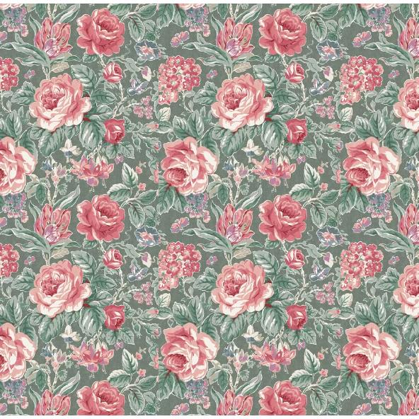 壁紙 クロス 花柄 輸入壁紙 ローラアシュレイ 122754 Wild Roses 花
