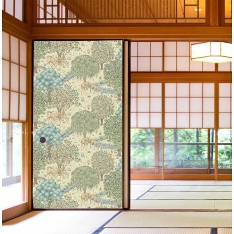襖紙 貼り替え リメイク モリス柄 ブルック 和モダン ふすま紙 洋風